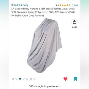 LK Baby Infinity Nursing Scarf Breastfeeding Cover Ultra Soft